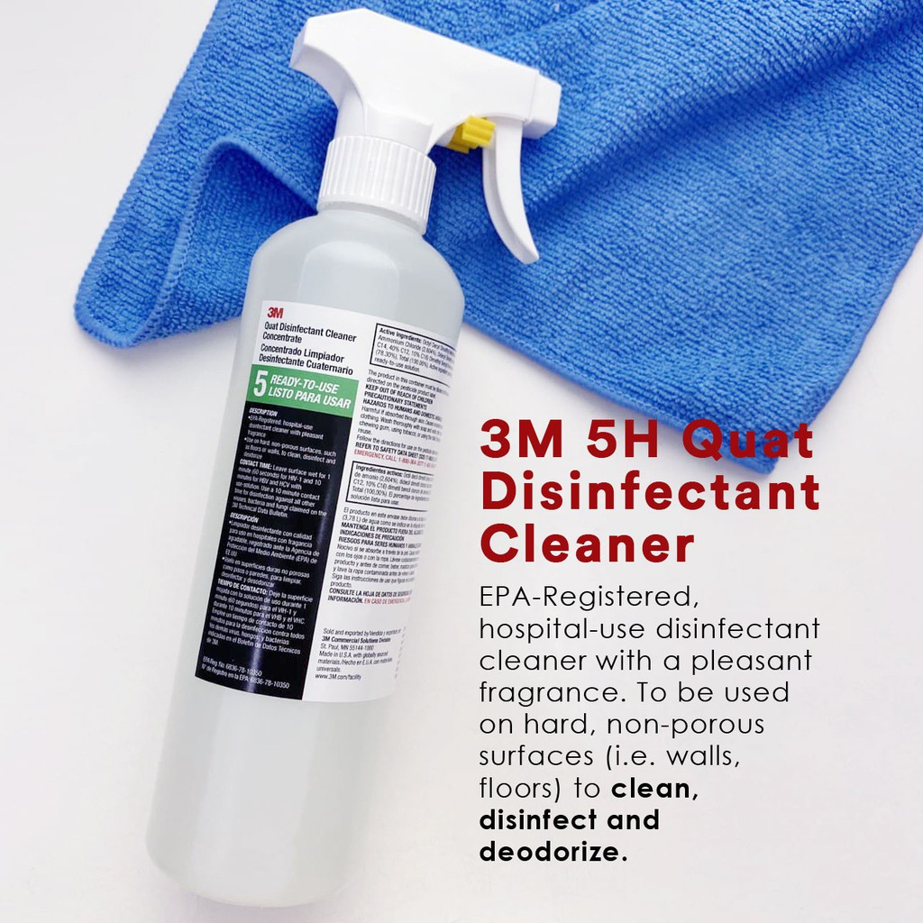 3M Ready to Use Quat AntiBacterial Disinfectant Concentrate Cleaner