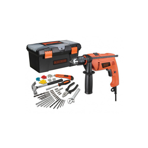 Black and Decker HD650BXH 650W Hammer Drill 100pcs Starter Kit