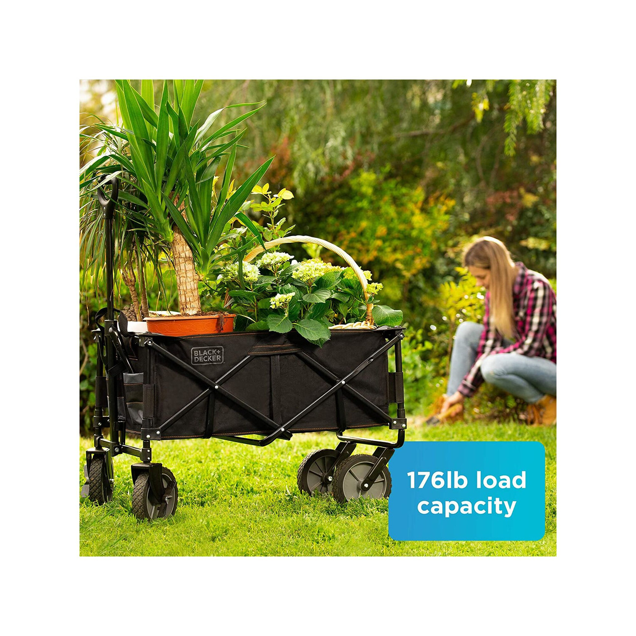 Black Decker BDCWBK01 Collapsible Wagon 75L Selffix DIY