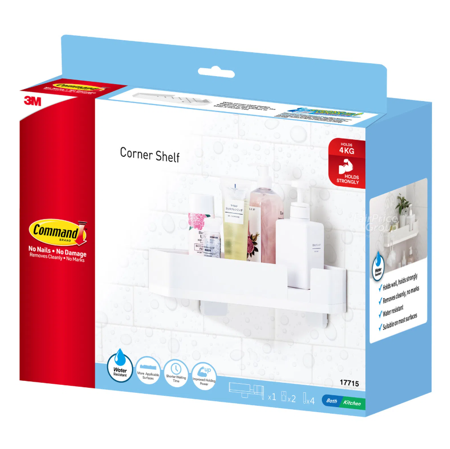 3M Command 17715 Corner Shelf Selffix DIY - Main Image