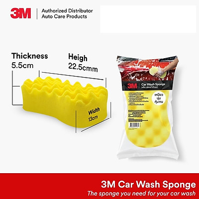 3M Car Wash Sponge Yellow | Selffix DIY
