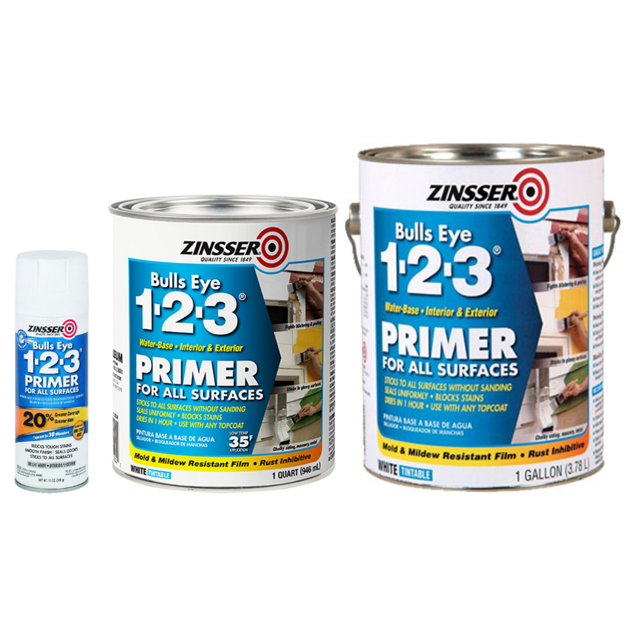 Zinsser Bulls Eye 1-2-3 Primer Sealer & Stain Killer - 1 gal can