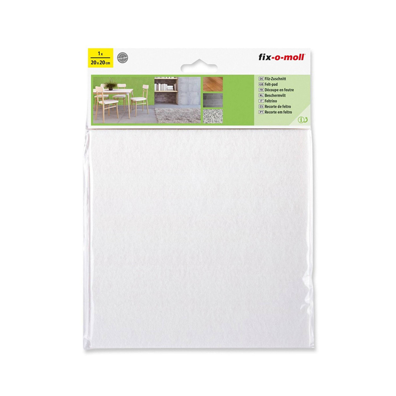 INOFIX 66718 Fieltro Sintético Adhesivo Plasfix, Blanco, 1000 x 85 Mm