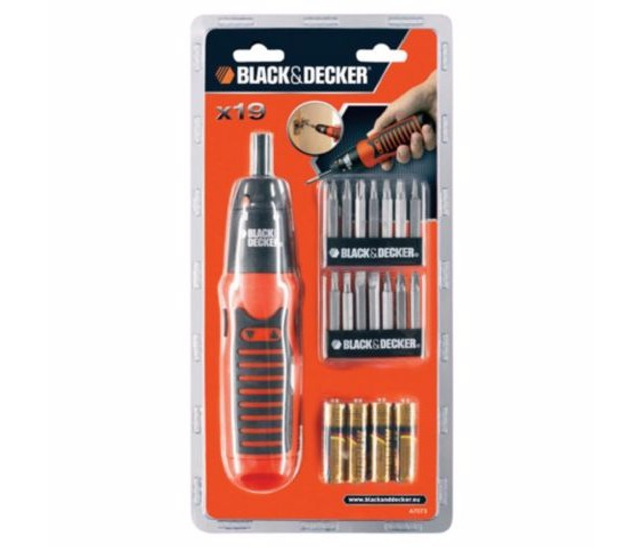 Black Decker A7073 TW 6V Screwdriver Set 14 pc Bits Selffix DIY