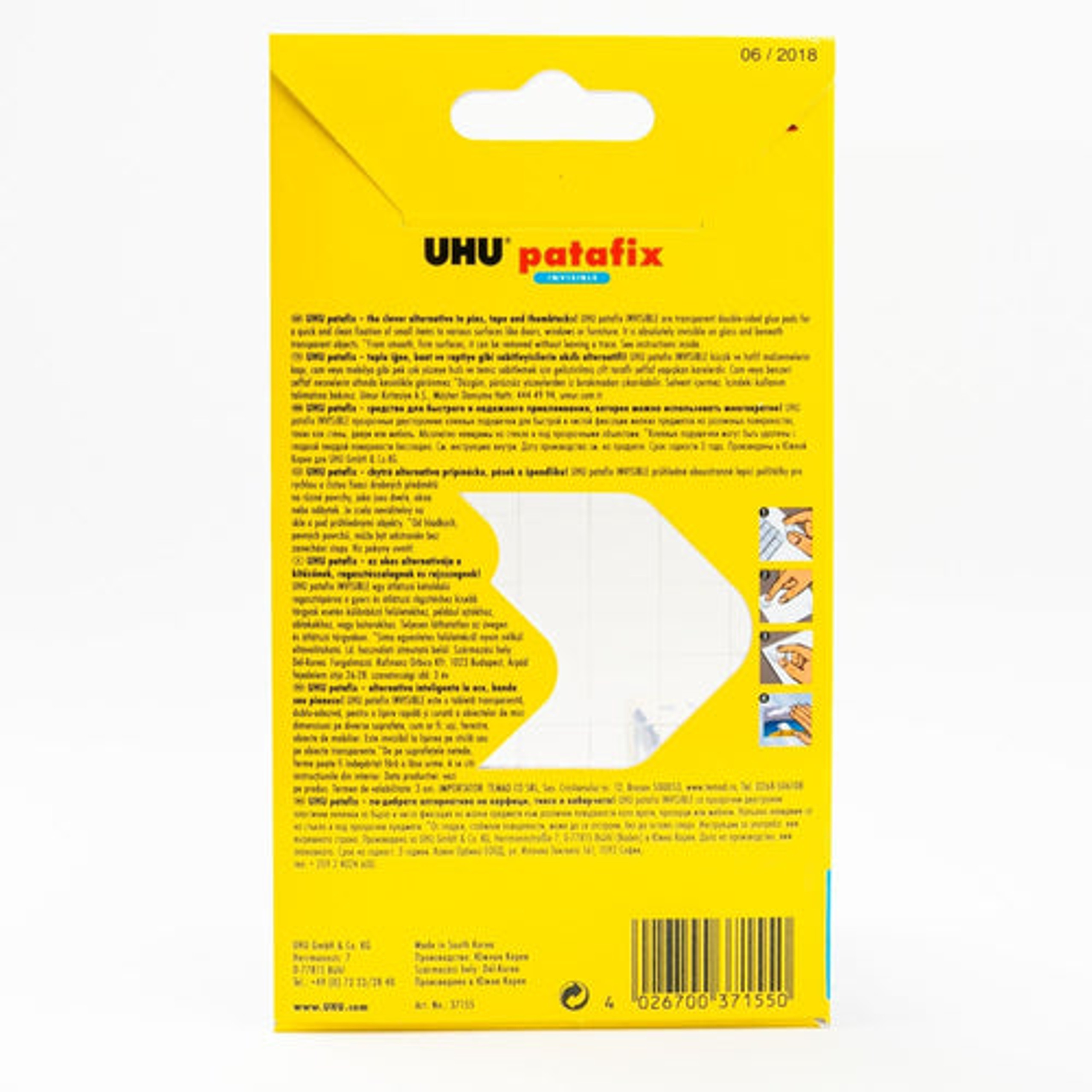 UHU 31755 Patafix Transparent 56 Pads | Selffix DIY