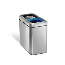 Simplehuman 20L Slim Open Recycle Can - Brushed CW1470