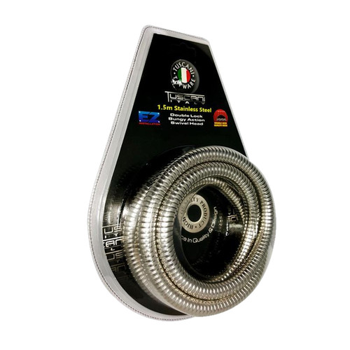 Tuscani GRADE A 1.5m GAT Stainless Steel Hose for Shower & Bidet / HandSpray Hose