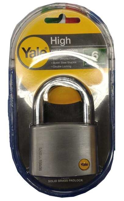 Yale VP PADLOCK 3 KEYS SATIN CHROME Y120/70/141/1