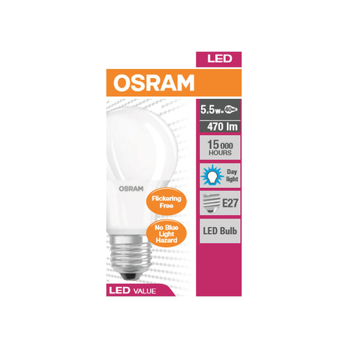Osram LVCLA40F 5.5W/865 220-240V E27 LED Bulb (Frost Daylight)
