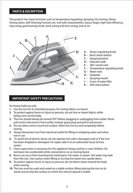 Pro Steam Iron with Ceramic Soleplate PPIN2400