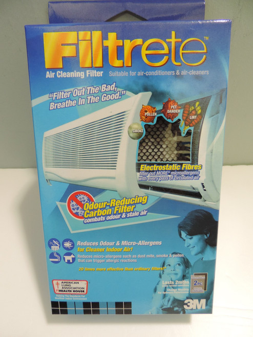 3M Filtrete Aircon Charcoal Filter 2s Blue 9808-2C