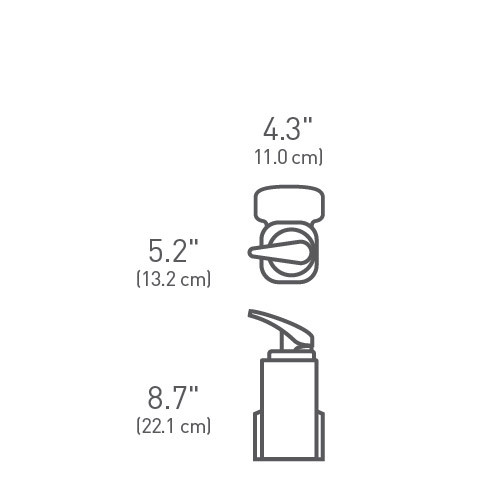 Simplehuman Chrome Square Push Pump Soap Dispenser With Caddy 22 fl. oz. KT1159