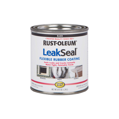 Rust-Oleum LeakSeal Flexible Rubber Coating 8oz (Black) - Selffix Singapore