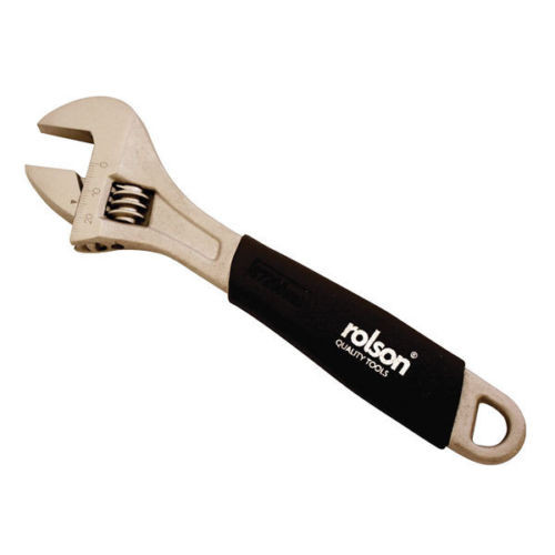 Rolson  200mm Adjustable Wrench Rubber Grip 19013
