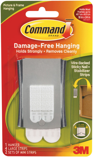 3M Command Sticky Nail Wire-Backed Jumbo Picture Hanger (17048) - Selffix Singapore