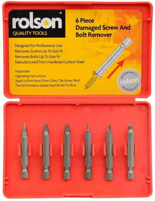 Rolson 6-pc Damaged Screw & Bolt Remover (28997) - Selffix Singapore