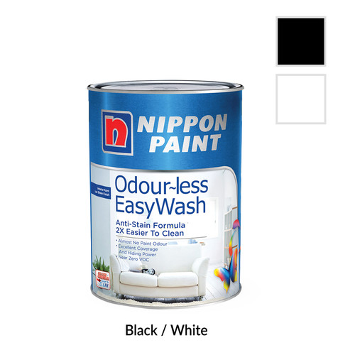 Nippon Paint Odourless EasyWash (Black or White)