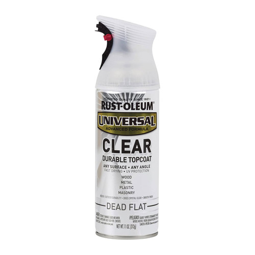 RustOleum Universal Premium Clear Top Coat Spray Paint 12oz Selffix DIY