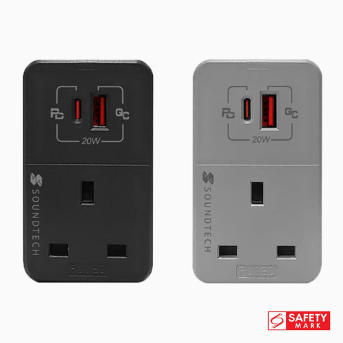 SoundTeoh MAU-320 Multi Usb A+C Quick Charger - Selffix Singapore