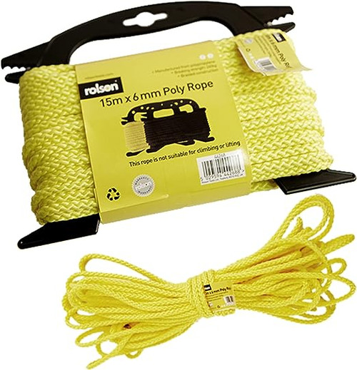 Rolson 22mx4.8mm Wht Reinforced Rope | Selffix DIY