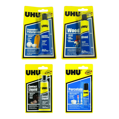 UHU Glue All Purpose DIY Adhesive Tube Clear Materials Repair 7g/ml