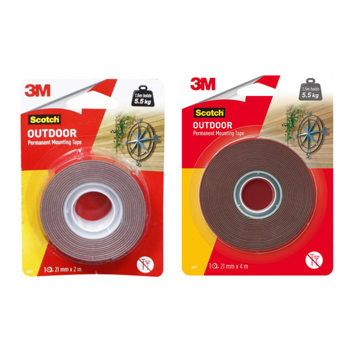 3M Scotch Mount 4011 Outdoor Mounting Tape (Assorted Sizes) - Selffix Singapore