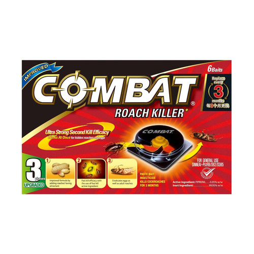 Combat Roach Killer 6-pcs Bait Stations (C-CB104) - Selffix Singapore