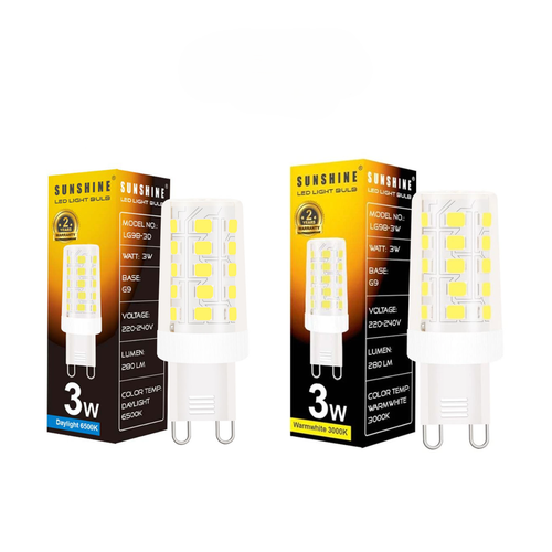 Sunshine LED Capsule Light Bulb G9 3W Warmwhite 3000K / Daylight 6500K - Selffix Singapore