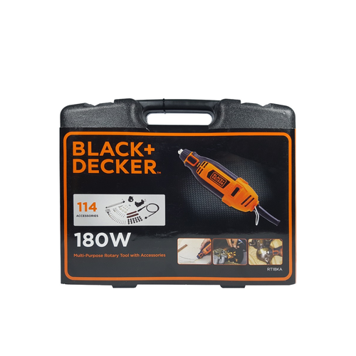 Black + Decker RT18KA-B1 180W New Generation High Performance Rotary Tool - Selffix Singapore