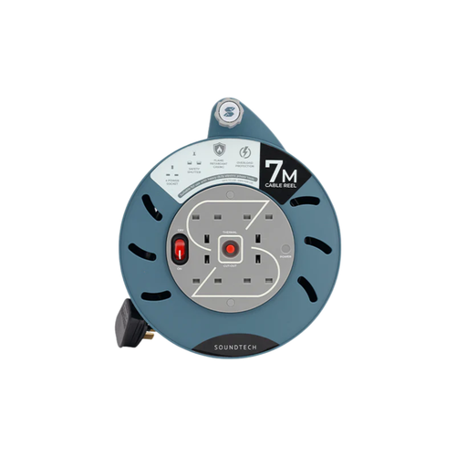 Soundteoh CR-7 4 Way Cable Reel 7M - Selffix Singapore