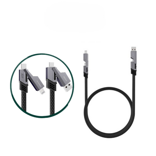 Sunshine CAG-BK USB A/Type C to Type C/Lightning Cable - Selffix Singapore