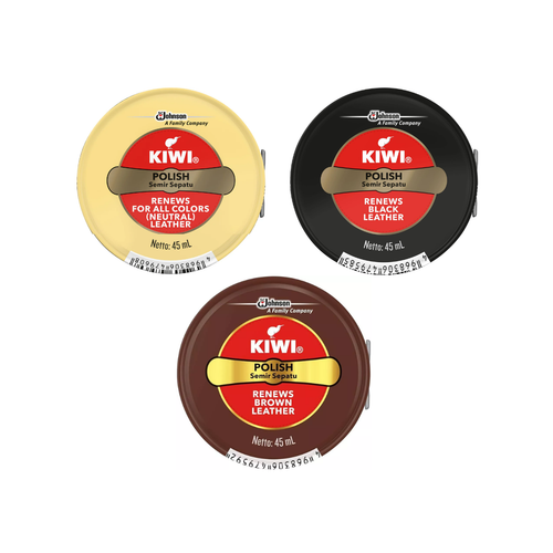 KIWI Paste Shoe Polish 45ml Neutral / Black / Brown - Selffix Singapore