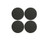 Artsign 9947 Round Felt Noise Prevention Anti-Slip Pad 38mm 12pcs Black