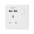 British General SlimLine 13A Switch Socket with 2 USB (Assorted Types) - Selffix Singapore