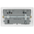 British General Neo Slimline 2 Gang Switched Socket with 15W USB A+C+C (PCWH22UACC15) - Selffix Singapore