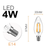 Sunshine LED Filament Candle Bulb 4W / 5W Base E14 LED Light Bulb LED Vintage Antique Chandelier Light Daylight / Warmwhite - Selffix Singapore