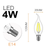 Sunshine LED Filament Candle Bulb 4W / 5W Base E14 LED Light Bulb LED Vintage Antique Chandelier Light Daylight / Warmwhite - Selffix Singapore