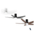 Gloxon 52" DC 5-Blades Hugger Ceiling Fan with LED Light CF5202 LR Black / Black Wood / White - Selffix Singapore