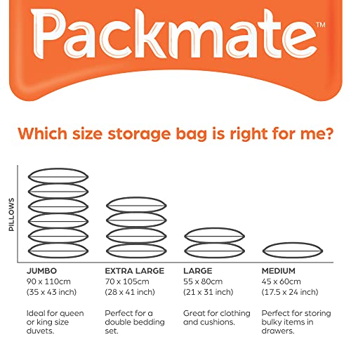 Packmate Flat Vacuum Storage Bags 2pc - Selffix Singapore