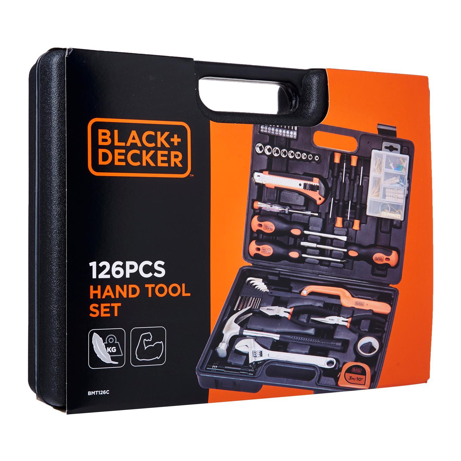 Black and Decker BMT126C 126pcs Hand Tools Set Selffix DIY