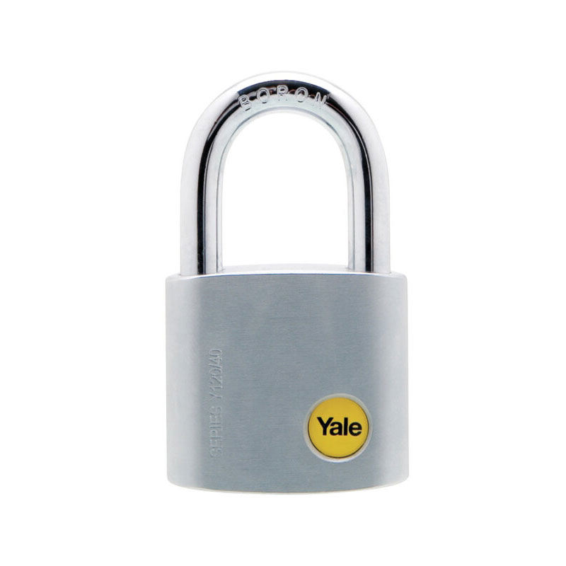 Yale Y120 Padlock with 5 keys Silver - Selffix Singapore