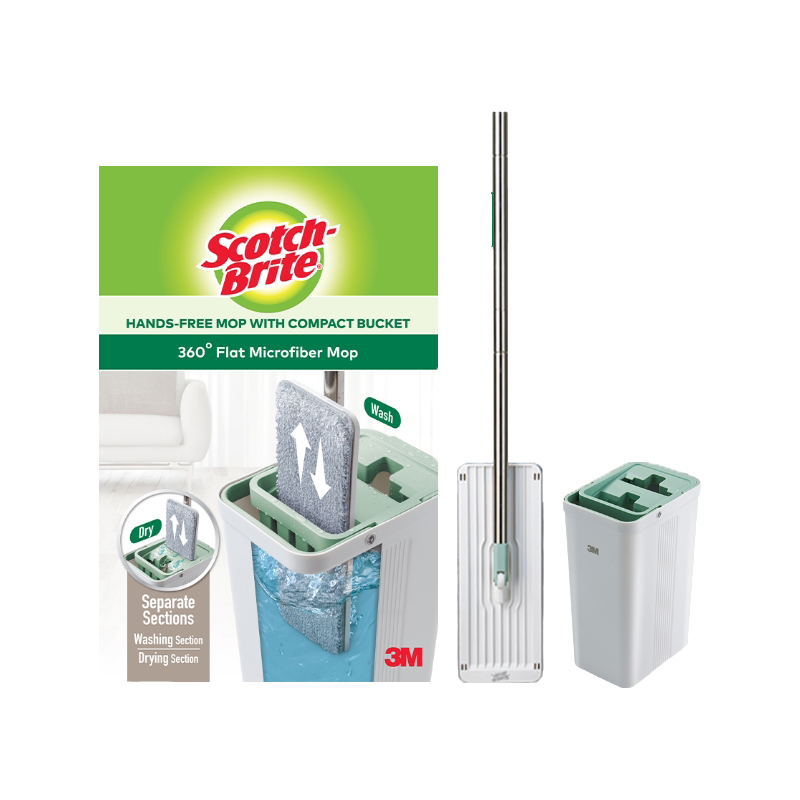 3M Scotchbrite HFB002 Hands Free Compact Mop - Selffix Singapore