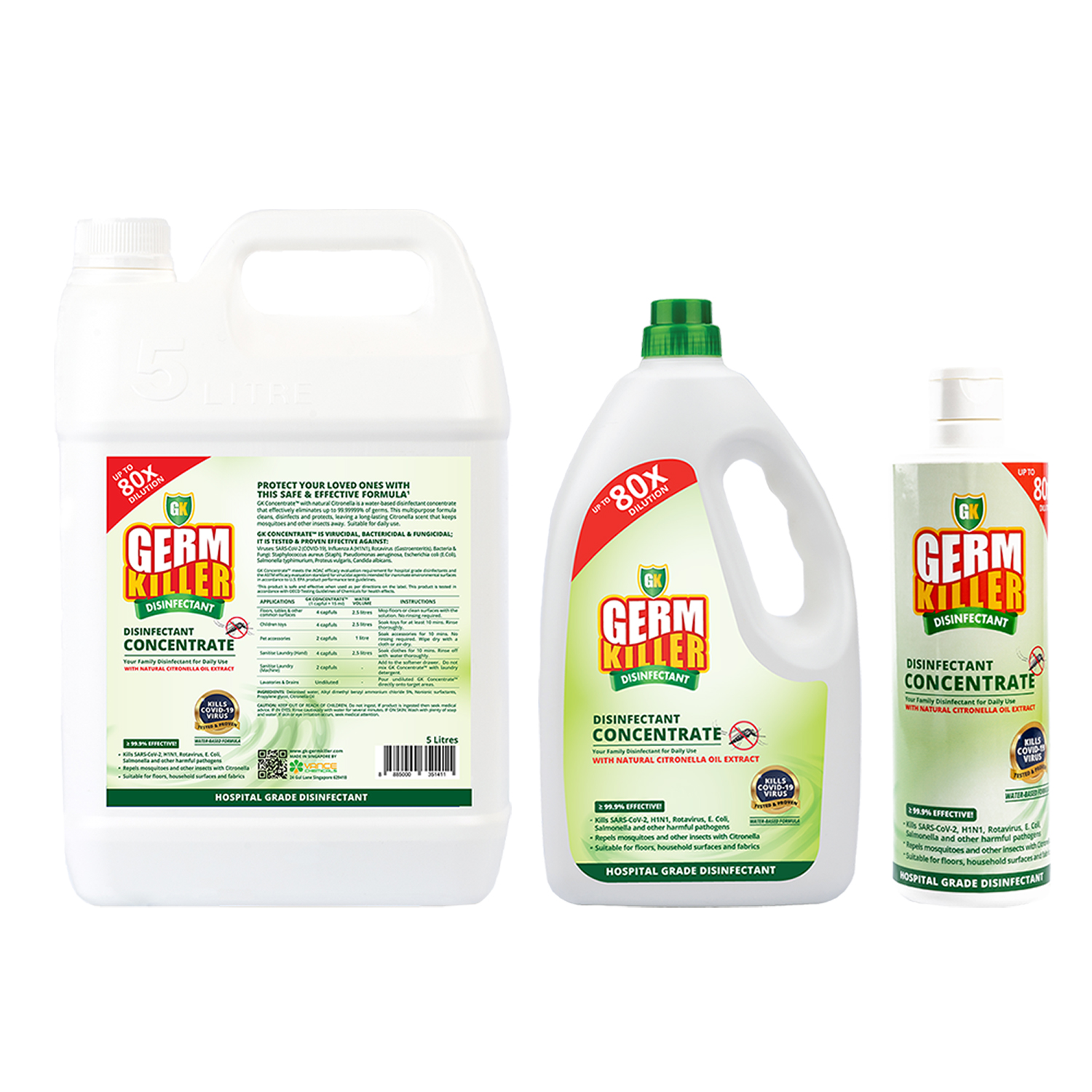 GermKiller Concentrate Disinfectant Citronella - Selffix Singapore