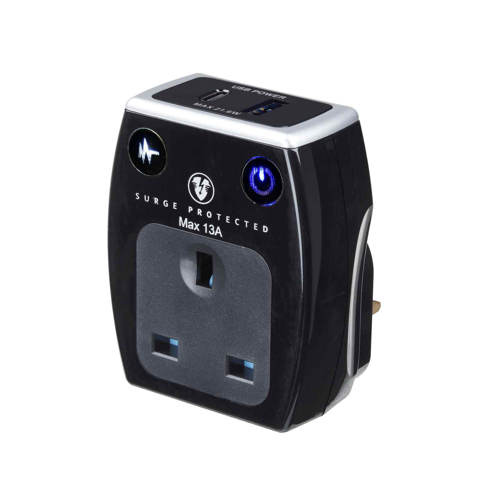 Masterplug USB Surge adaptor USB Type-C & A PD22W - Selffix Singapore