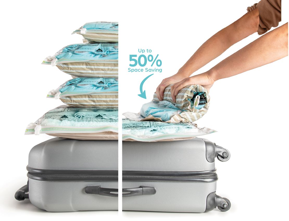 Packmate Travel Roll Vacuum Seal Bag Set - Selffix Singapore