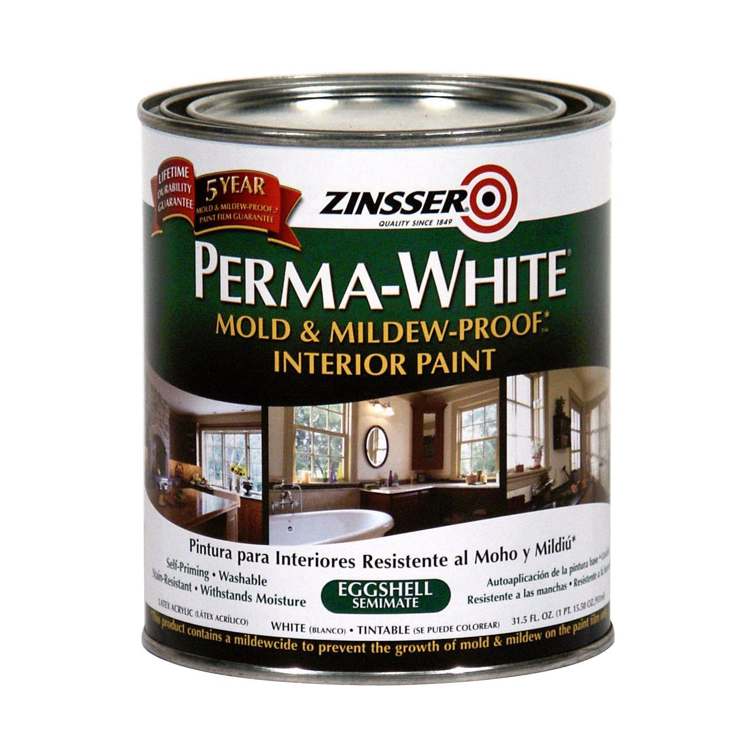 Zinsser Perma-White Paint Eggshell - Selffix Singapore