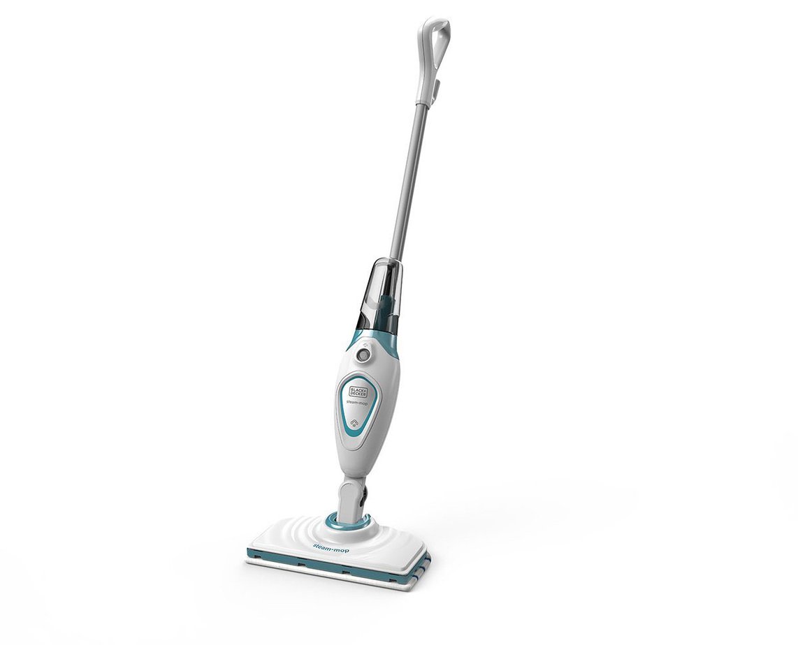 Buy BLACK+DECKER FSM1605 1300-Watt Steam Mop with Easy GlideTM Micro fibre  pad and 99.9% germ protection (White/Blue) at 38% OFF by Black and Decker
