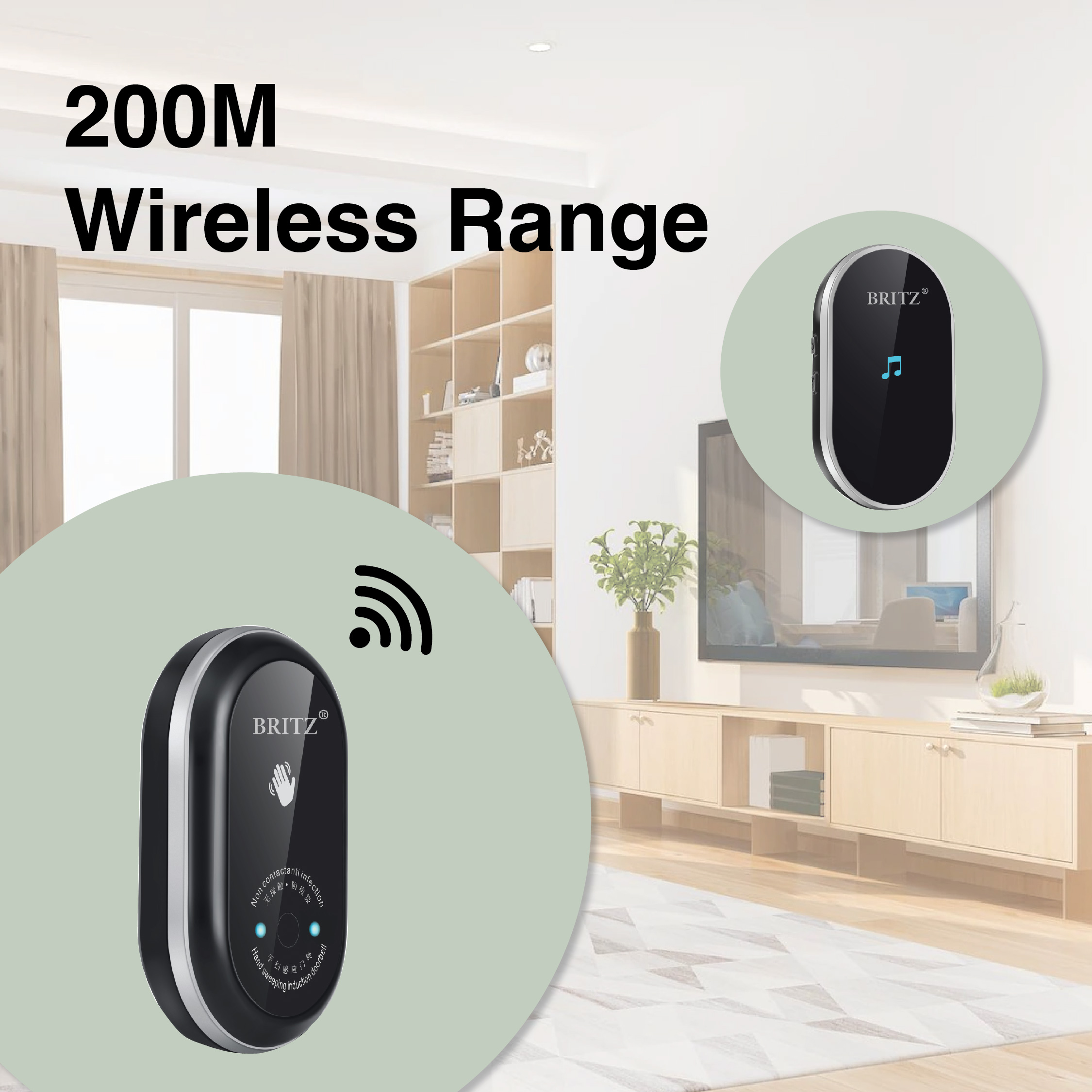 Britz K639AC Contactless Doorbell | Selffix DIY