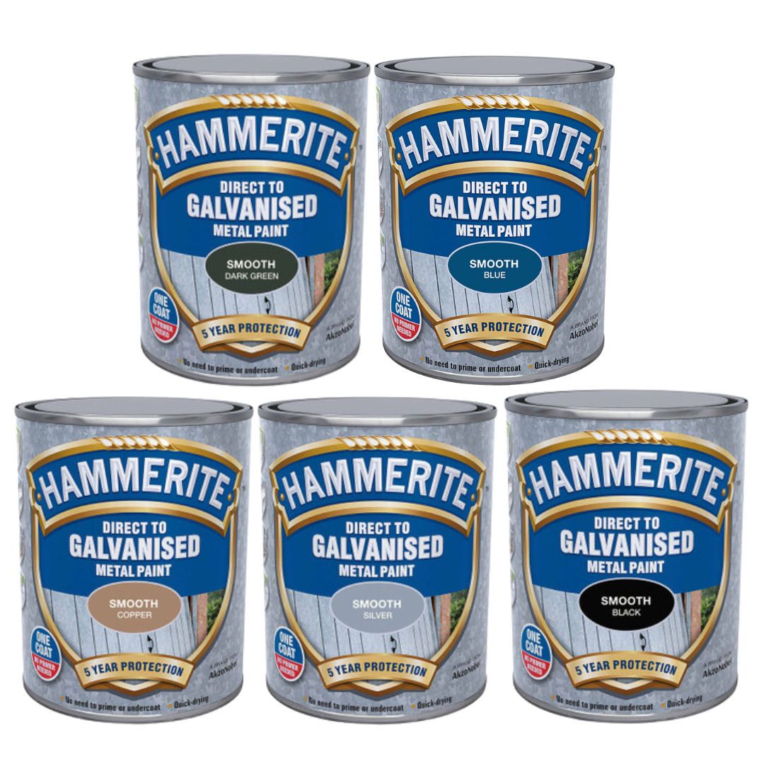 Hammerite Direct to Galvanised Smooth Paint Selffix DIY
