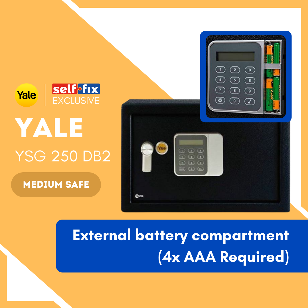 Yale - Elektronische Kluis voor Thuis - YSV/250/DB2 - Standard Protection - Zwart